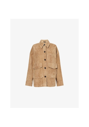 Womens Arma Kaylee Relaxed-Fit Suede Jacket