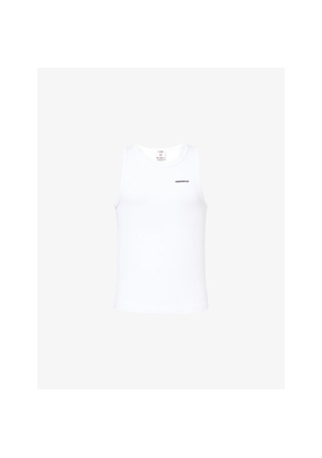 Mens Casablanca Logo-Embellished Ribbed Cotton Tank Top