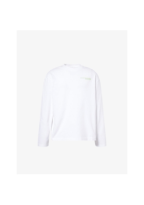 Mens Casablanca Glitch Orchid Printed Cotton T-Shirt