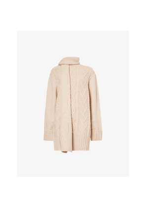 Womens Pretty Lavish Larna Knitted Mini Dress and Scarf