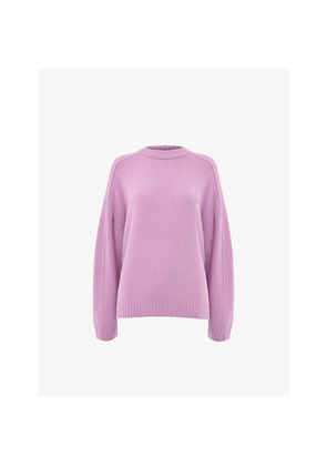 Womens Whistles Relaxed-Fit Seam-Detail Knitted Jumper