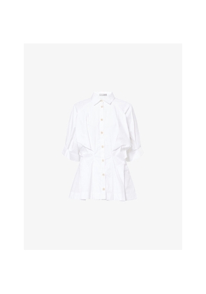 Womens Palmer Harding Vessel Cinched Stretch-Cotton Shirt