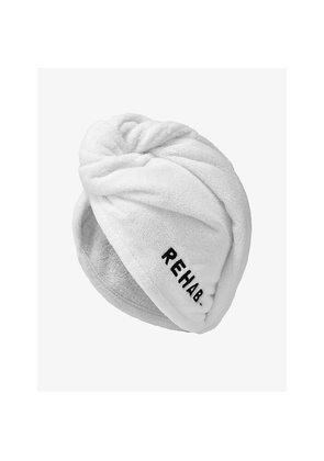 Rehab Brand-Embroidered Microfibre Hair Towel