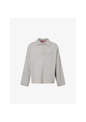 Mens The Elder Statesman Dume Rugby Collar Cashmere Jumper