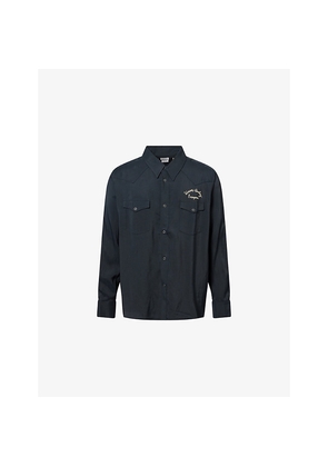 Mens Visvim Four Corners Logo-Embroidered Woven Shirt