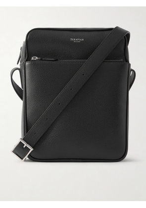 Serapian - Full-Grain Leather Messenger Bag - Men - Black