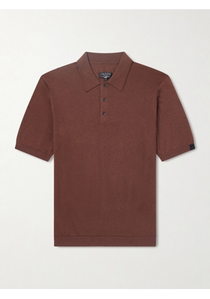 Rag & Bone - Downing Cashmere Polo Shirt - Men - Brown - S