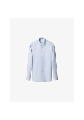 Mens Eton Checked Slim-Fit Cotton-Twill Shirt