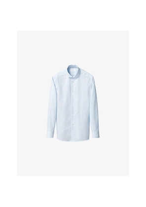 Mens Eton Solid Slim-Fit Cotton-Twill Shirt