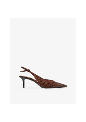 Womens Jimmy Choo Camie Leather Heeled Courts