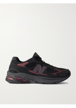 New Balance - 2010 Leather-Trimmed Mesh and Suede Sneakers - Men - Black - UK 6