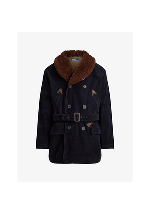 Mens Polo Ralph Lauren Shearling-Collar Corduroy Coat