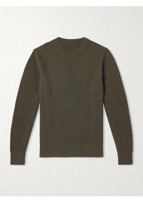 Anderson & Sheppard - Ribbed Cashmere Sweater - Men - Green - XS