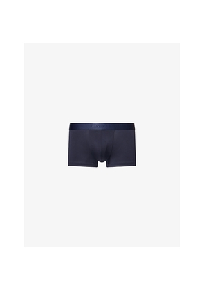 Mens Sunspel Branded Mid-Rise Stretch-Woven Trunks