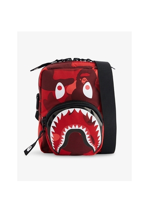Mens A Bathing Ape Camo Shark Woven Cross Body Bag