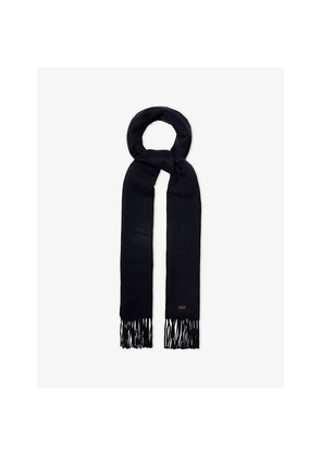 Mens Eton Fringed Two-Face Cashmere Scarf