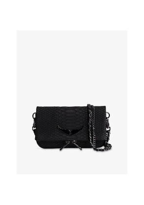 Womens Zadig&Voltaire Rock Nano Soft Savage Leather Clutch Bag