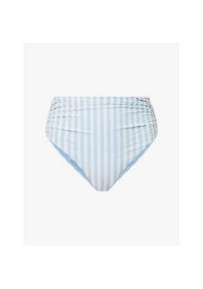 Womens Simkhai Teya High Waist Ruched Bikini Bottoms