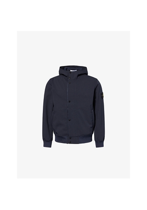 Mens Stone Island Soft Shell Hooded Woven Jacket