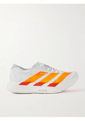 ADIDAS RUNNING - Adizero Adios Pro 4 Rubber-Trimmed Ripstop Running Sneakers - Men - White - 9.5