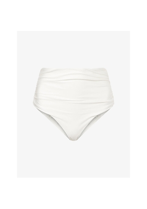 Womens Simkhai Teya High Waist Ruched Bikini Bottoms