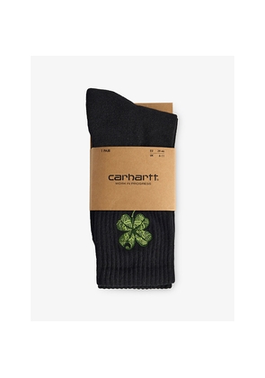 Mens Carhartt WIP Clover Embroidered Cotton-Blend Socks