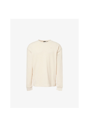 Mens New Era Waffle Long-Sleeve Cotton-Blend T-Shirt