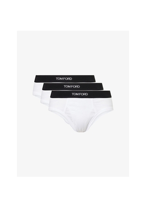 Mens Tom Ford Branded Pack Of Two Stretch-Cotton Briefs