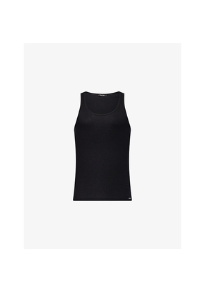 Mens Tom Ford Ribbed Scoop-Neck Cotton-Blend Top