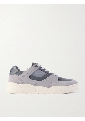 CELINE - CT-09 Rubber-Trimmed Suede, Leather and Mesh Sneakers - Men - Gray - EU 39