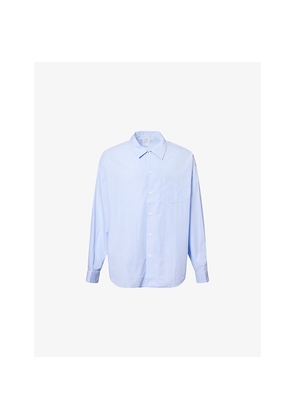 Mens Visvim Hegel Pinstripe Cotton Shirt