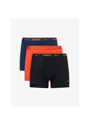 Mens Nike Everyday Branded Pack Of Three Stretch-Cotton Trunks Shorty