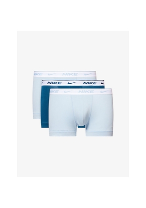 Mens Nike Everyday Branded Pack Of Two Stretch-Cotton Trunks Shorty