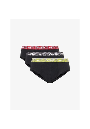 Mens Nike Everyday Branded Pack Of Three Stretch-Cotton Briefs