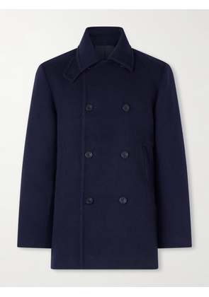 Anderson & Sheppard - Double-Breasted Wool and Cashmere Peacoat - Men - Blue - S
