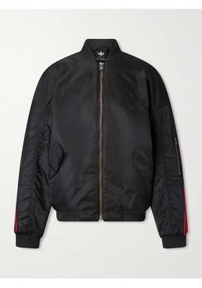 adidas Originals - Willy Chavarria Striped Satin Bomber Jacket - Men - Black - S