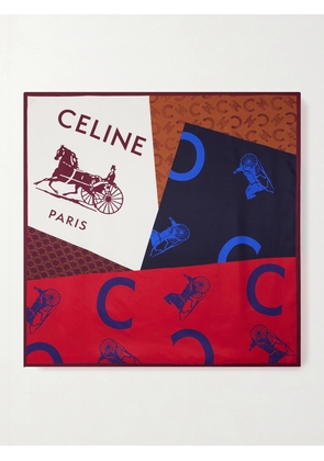 CELINE - Printed Silk-Twill Scarf - Men - Multi