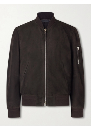 TOM FORD - Suede Bomber Jacket - Men - Brown - IT 46