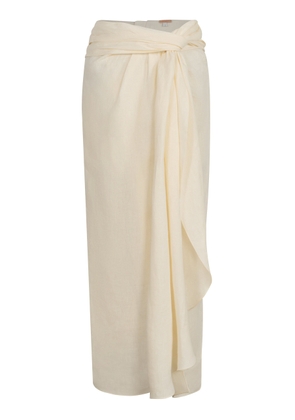 Johanna Ortiz Captivation Organic Linen Maxi Skirt - Moda Operandi
