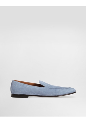 Dolce & Gabbana Split Calfskin Slippers - Man Driver Shoes And Loafers Azure 42
