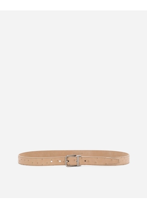 Dolce & Gabbana Ostrich Leather Belt - Man Belts Beige 90