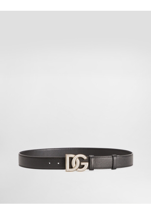 Dolce & Gabbana Alpine Calfskin Belt - Man Belts Black 80