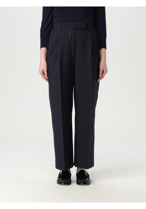 Pants THOM BROWNE Woman color Navy