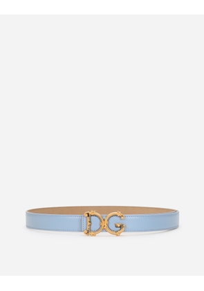 Dolce & Gabbana Dg Girls Belt - Woman Belts Light Blue Leather 80