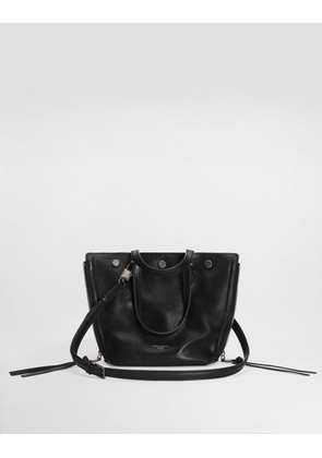 Dolce & Gabbana Atene Tempesta Calfskin Shopping Bag - Man Crossbody Bags Black Onesize