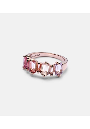 Suzanne Kalan 14kt rose gold ring with pink topazes