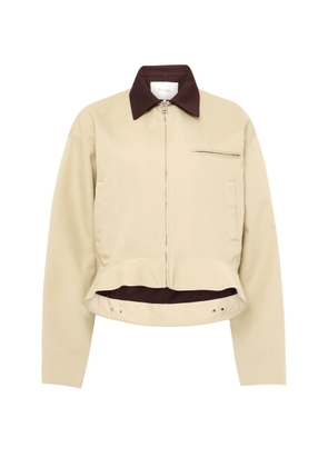 JW Anderson Curved-Hem Cotton Workwear Jacket - Moda Operandi
