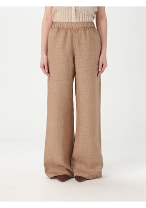 Pants 120% LINO Woman color Tobacco