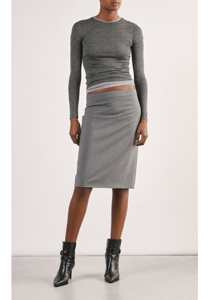 NILI LOTAN Pippa Wool-Blend Midi Skirt - Moda Operandi