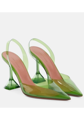 Amina Muaddi Holli Glass PVC slingback pumps